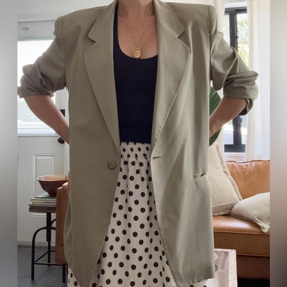 Jones New York Women's Beige Kakhi Blazer Jacket